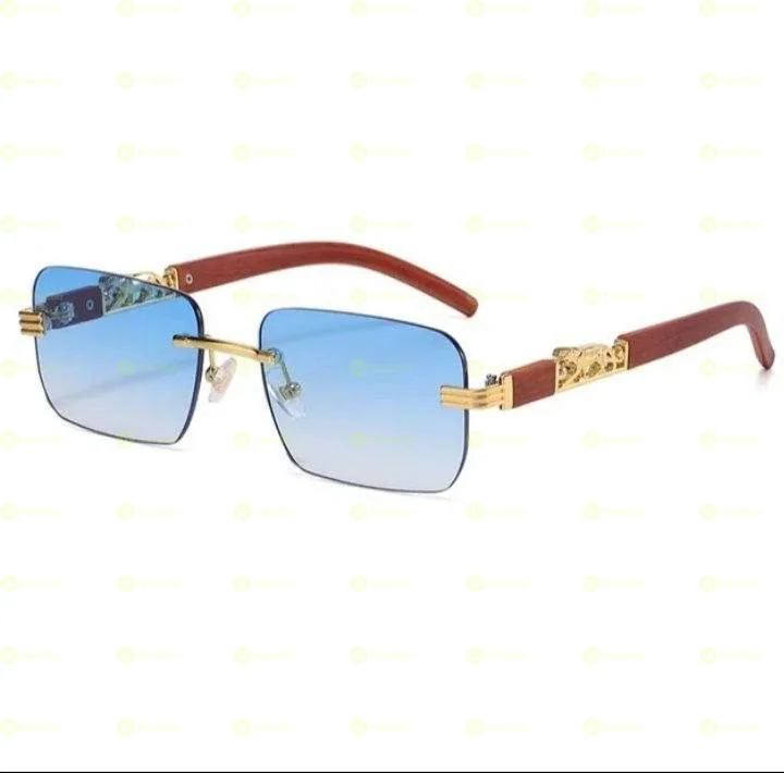 Luxury Rimless Square Sunglasses