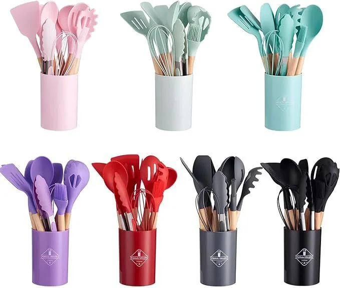 Silicone Kitchen Set, 12-piece Spatula Cooking Set