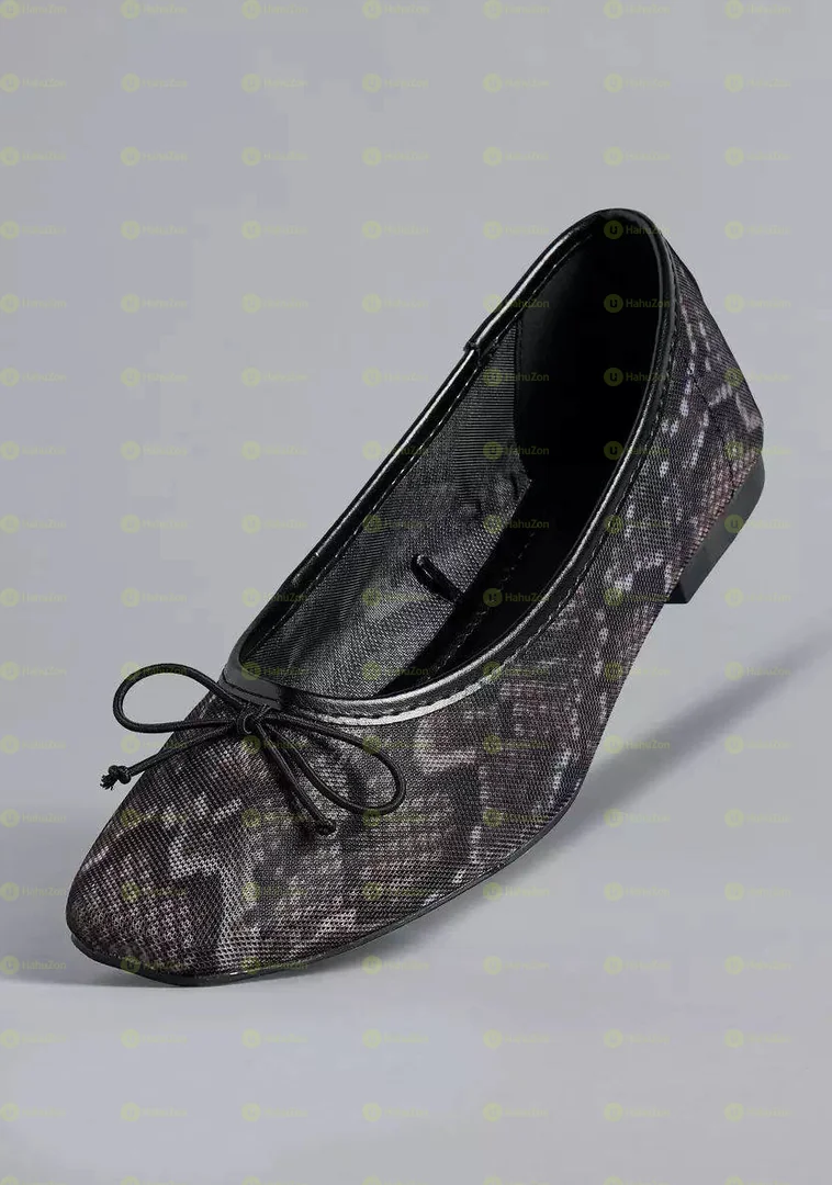 MAX Slip On Mesh Bow Ballerina Women's Shoes