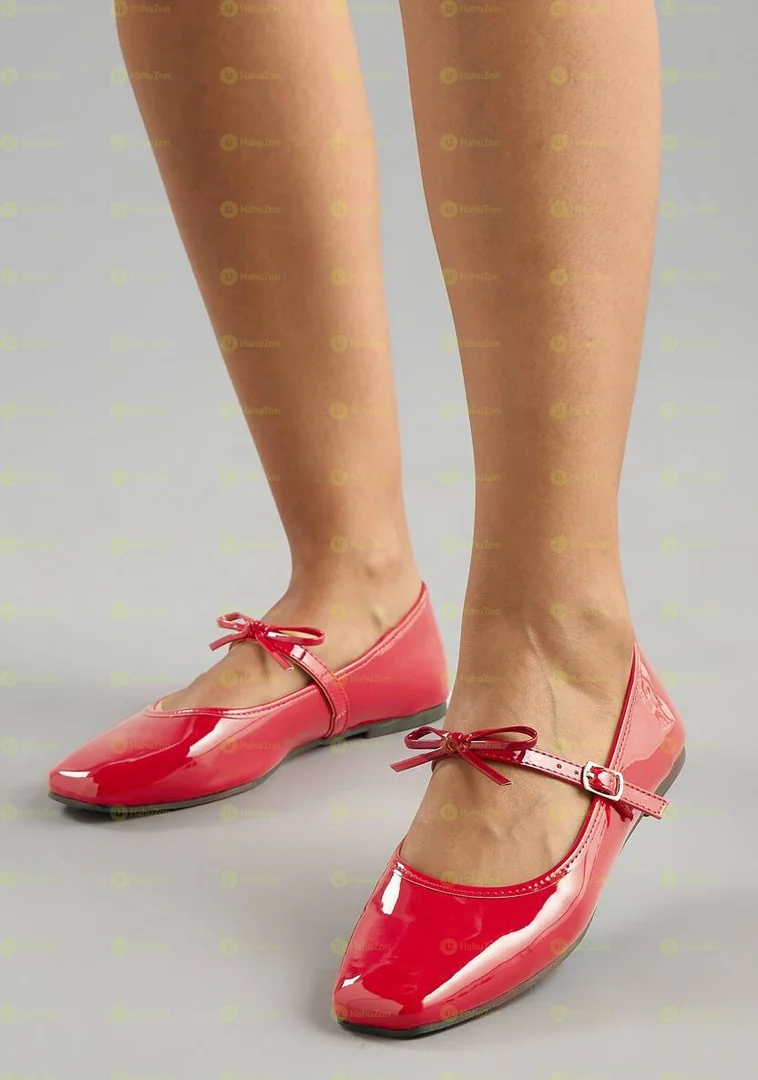 MAX Plain Buckle Ballerina Women's Shoes