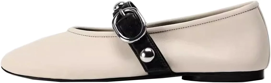 Zara Buckle Strap Mary Jane Flats