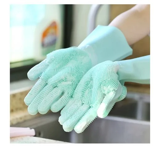 2pcs Silicone Dish Washing Glove