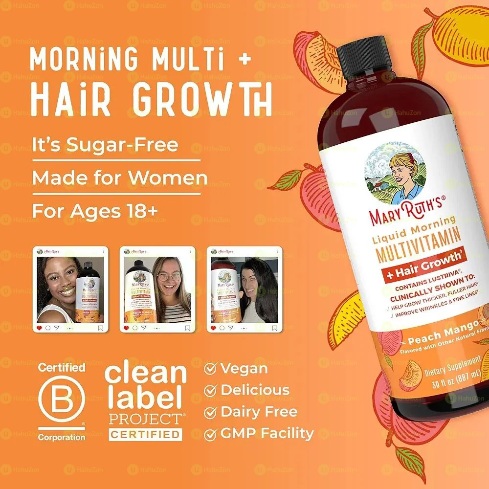 MaryRuth's Liquid Multivitamin + Lustriva Hair Growth