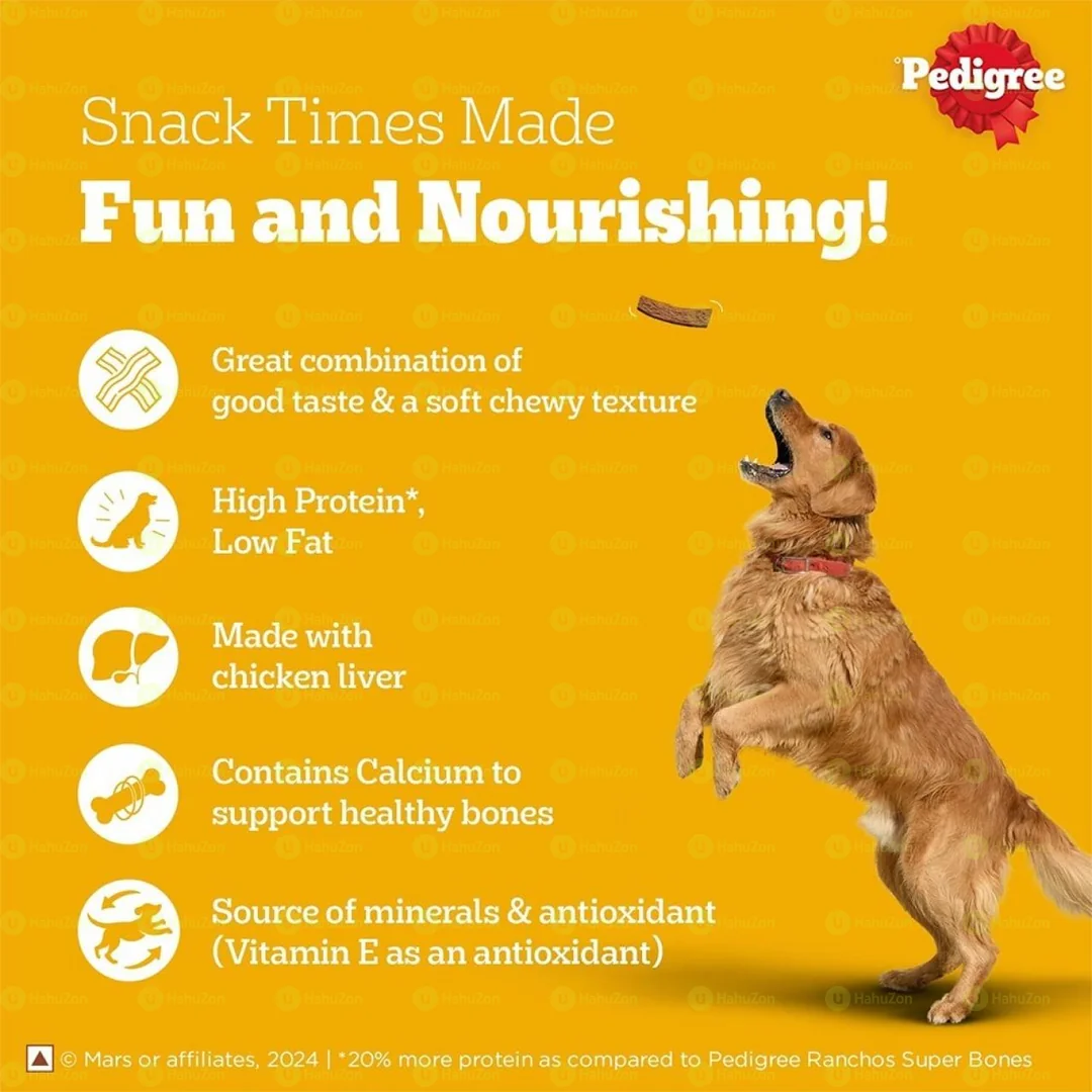 Pedigree Tasty Jerky Dog Treat Chicken Flavour 70g Pack