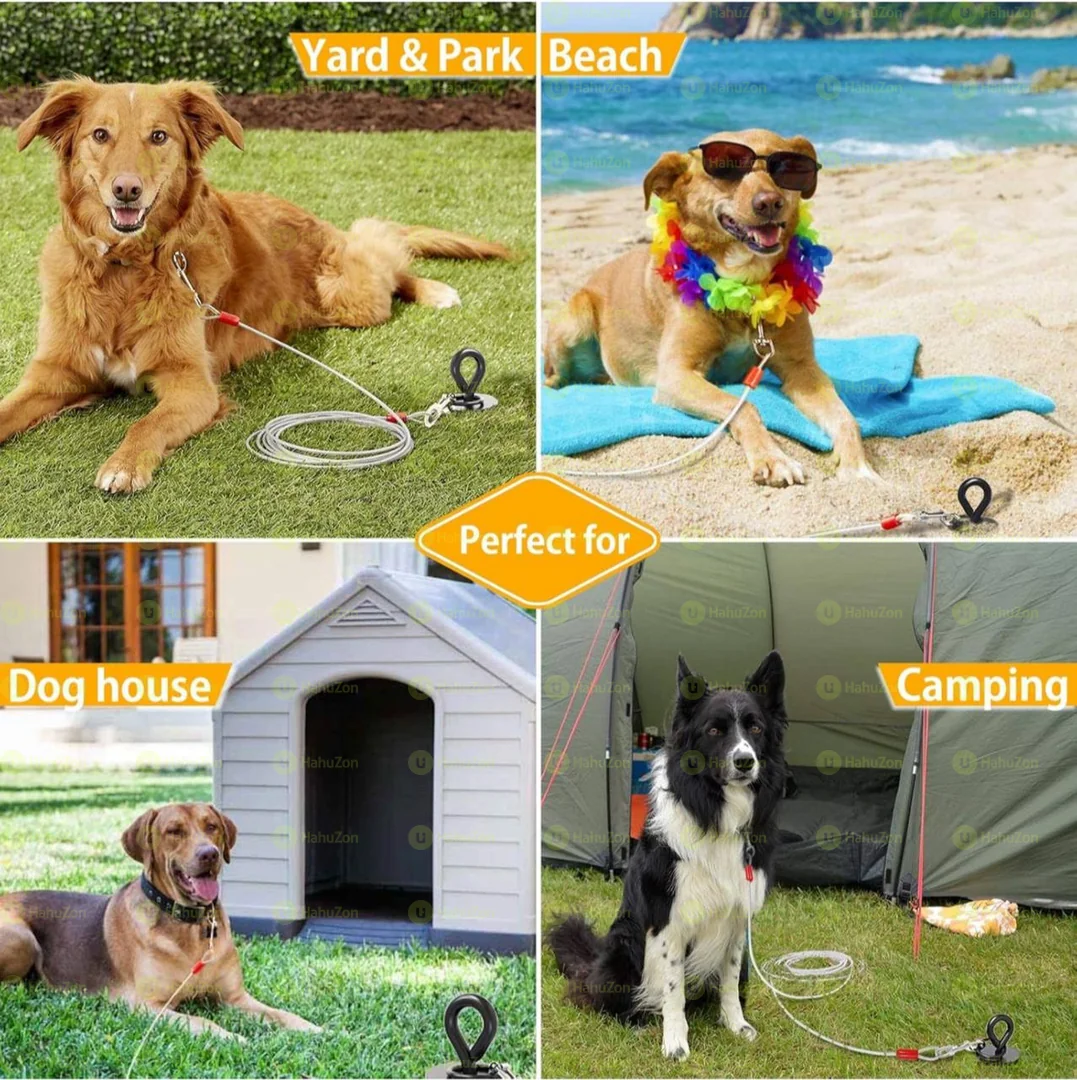 Shock Absorb Out Door Dog Tie-Out Cable