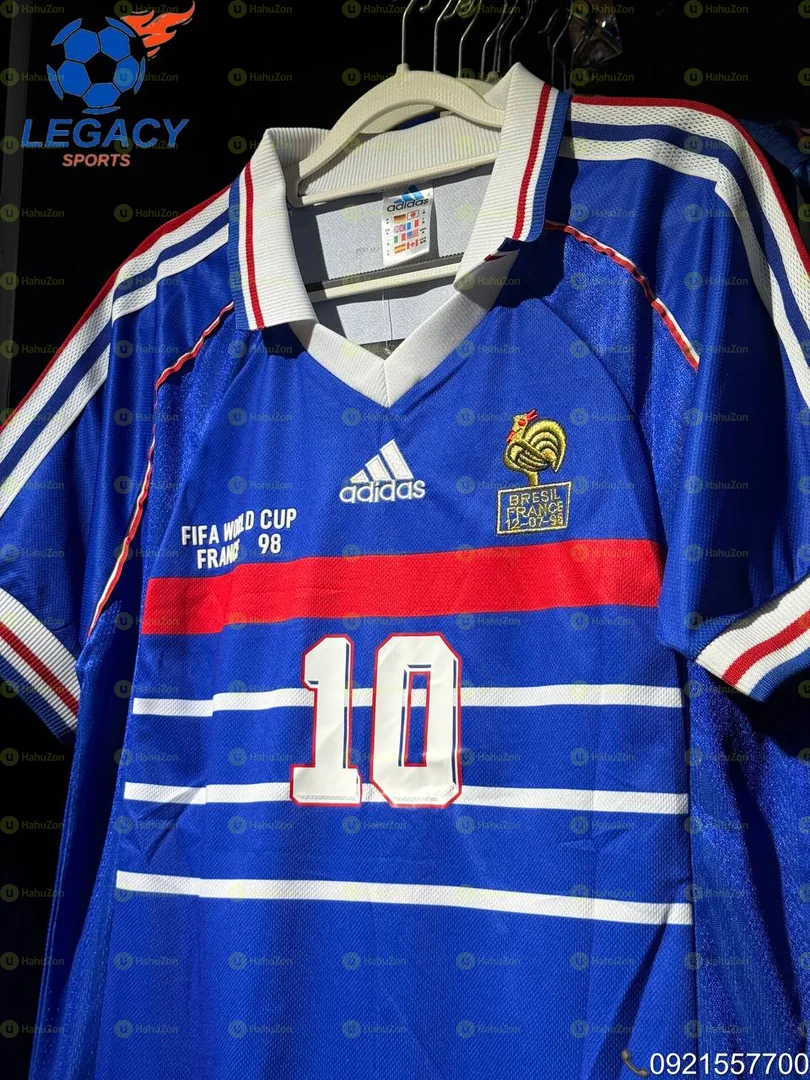 ZIDANE France World Cup 1998 Home Retro Kit