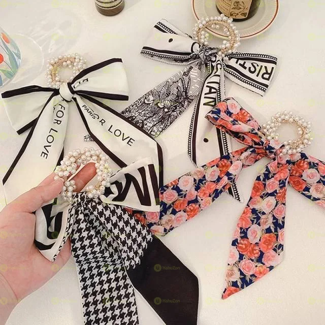 Hair Pearl Scrunchies