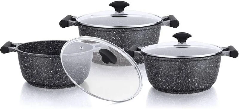 Cookware Set 6pc Non-Stick Granite