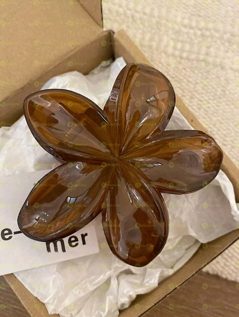 Women Acrylic Flower Claw Hair Clip