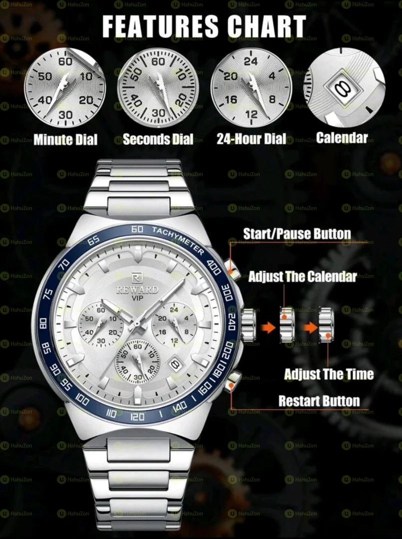 Reward Men's 3-Eye Analog Watch