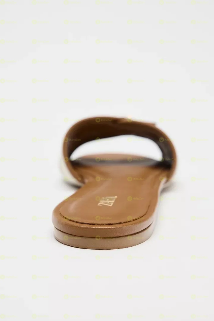 Zara Buckled Fabric Women's Flat
