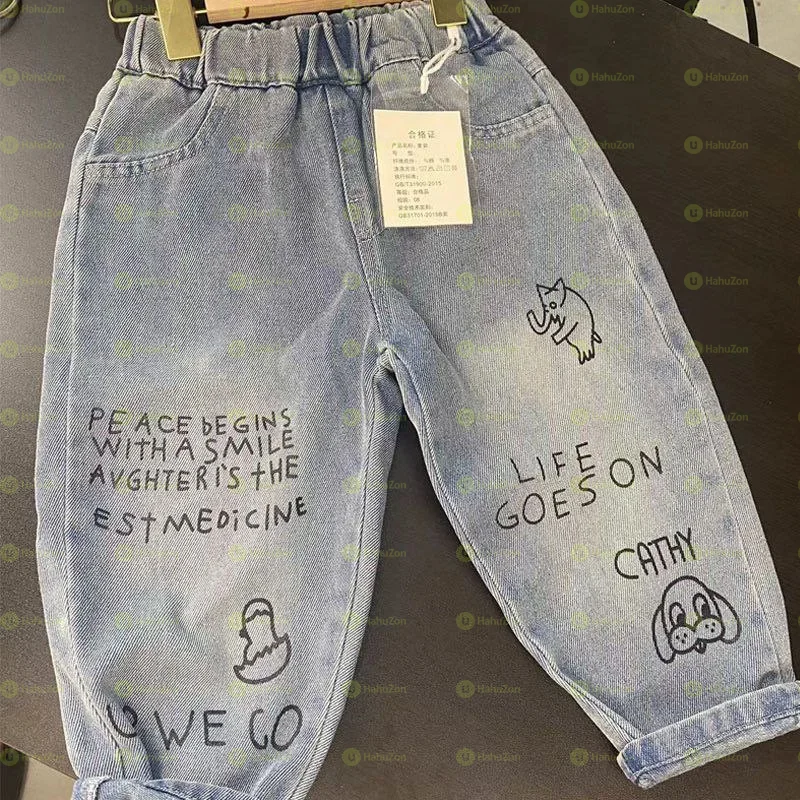 Toddler Boys Polished Jeans Versatile Pants