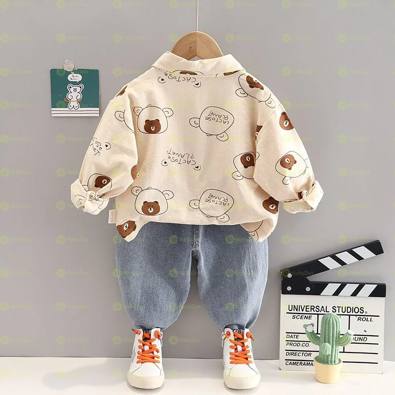 Boys Jeans Pant And Shirt 2 Piece Set