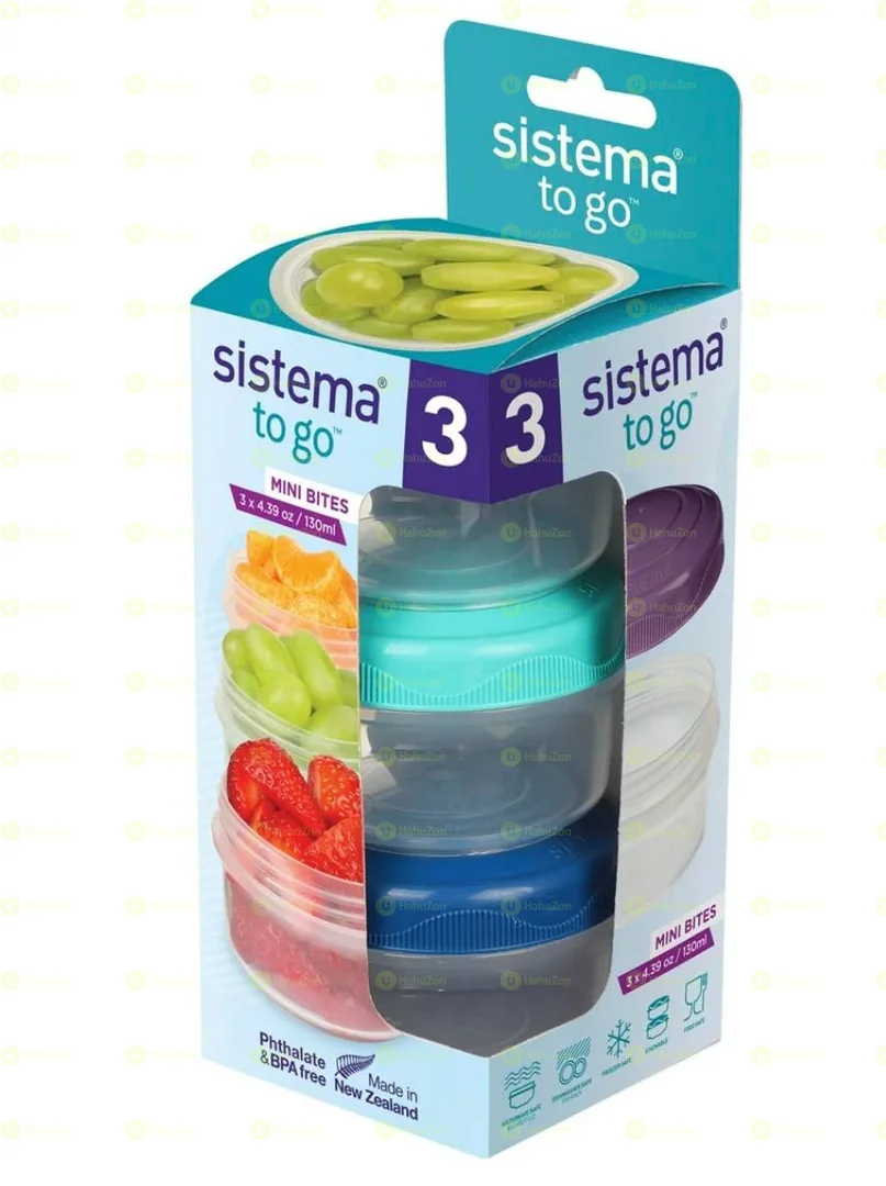 Sistema TO GO Round Mini Bites Food Storage