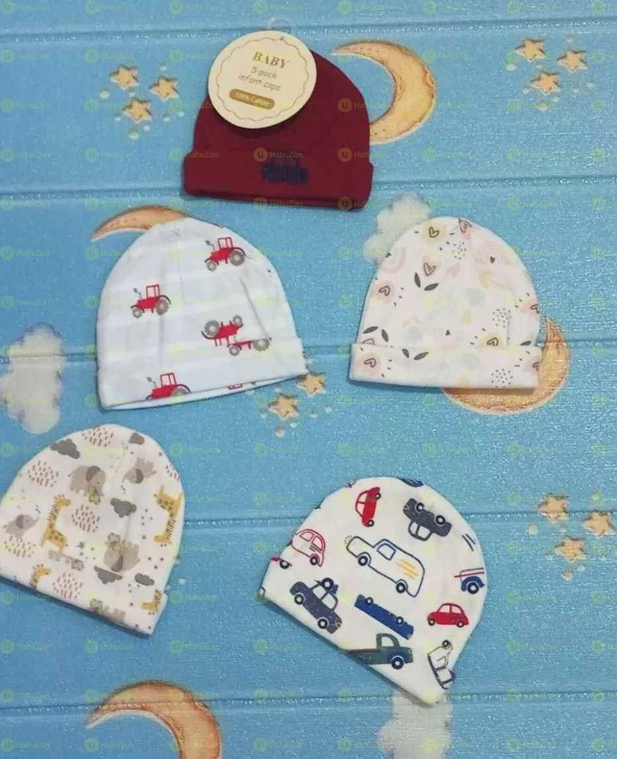 5 ፍሬ የአራስ ልጆች ኮፍያ