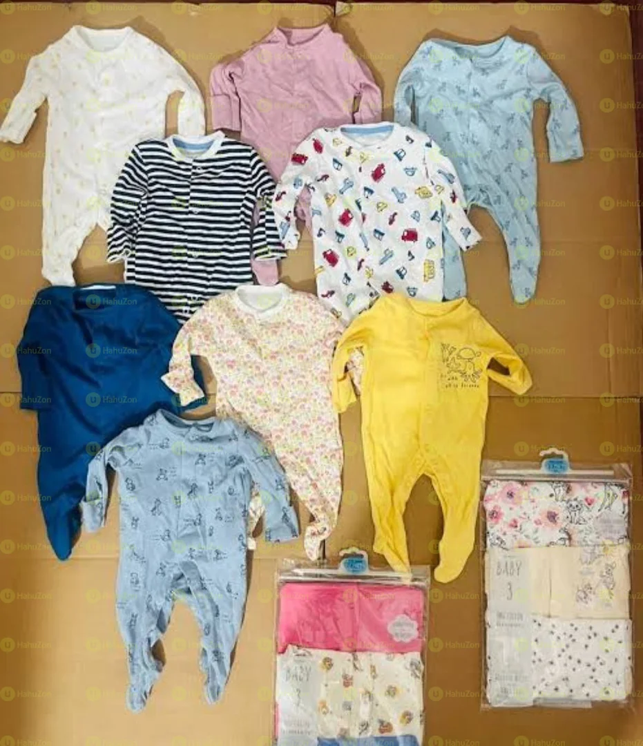 3-Piece Newborn Baby Foot Wrapped Jumpsuit