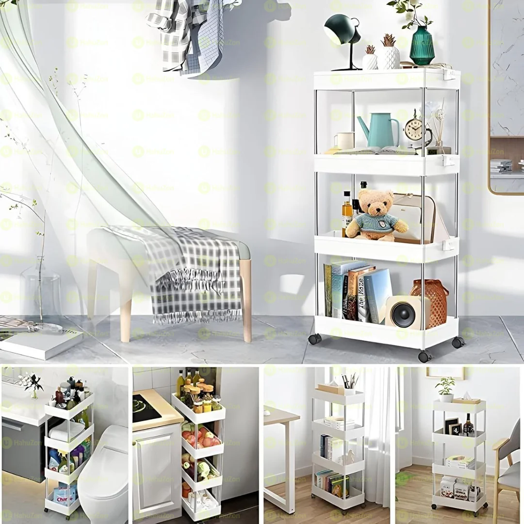 4 Tier Moveable Storage Rack