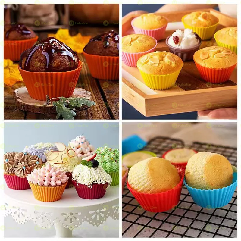 12 Holes Cup + Silicon Baking Molds Muffin Pan
