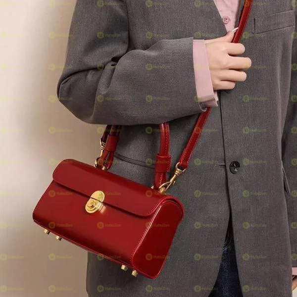 Box-Shaped Handbag