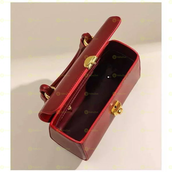 Box-Shaped Handbag