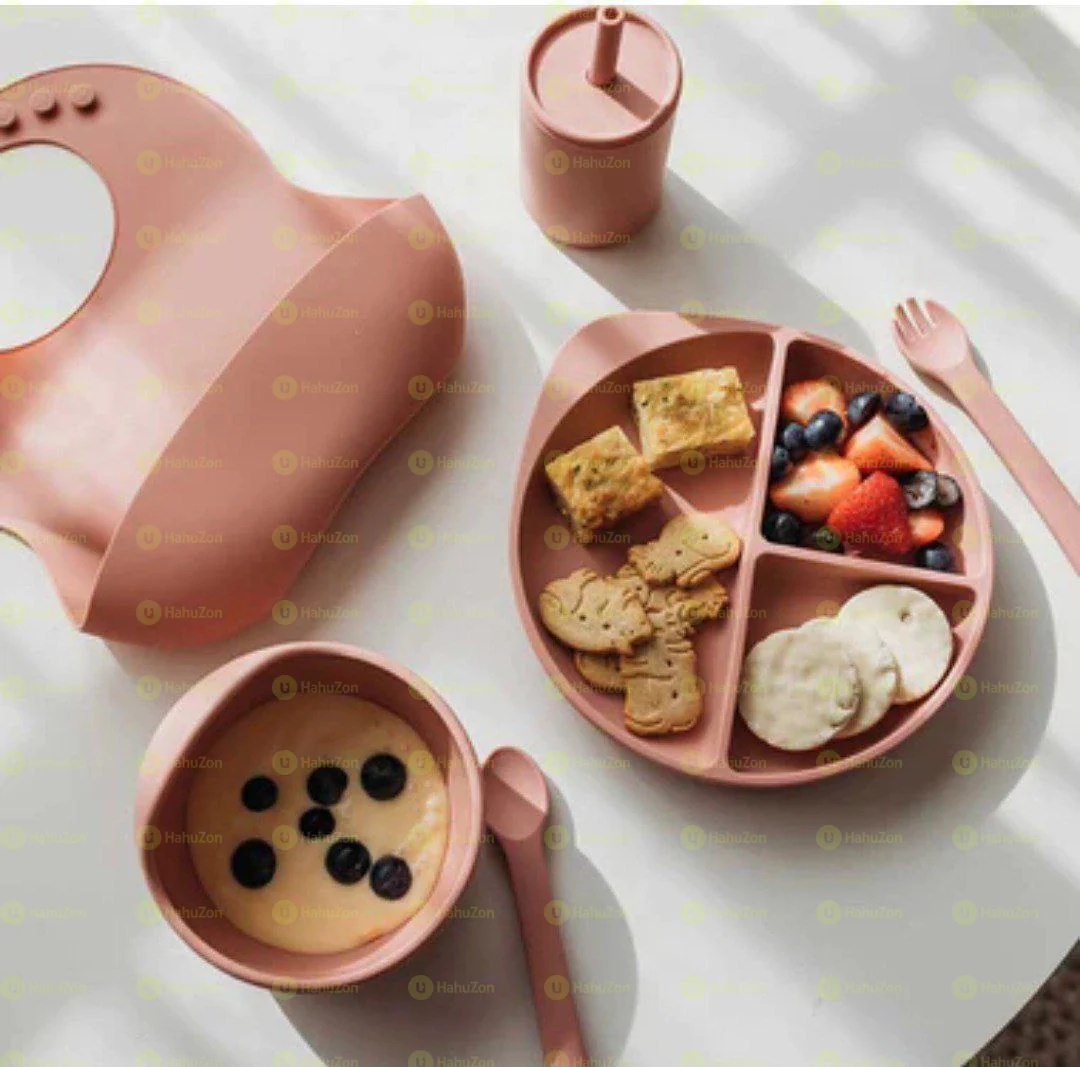 6Pcs Silicone Baby Feeding Set