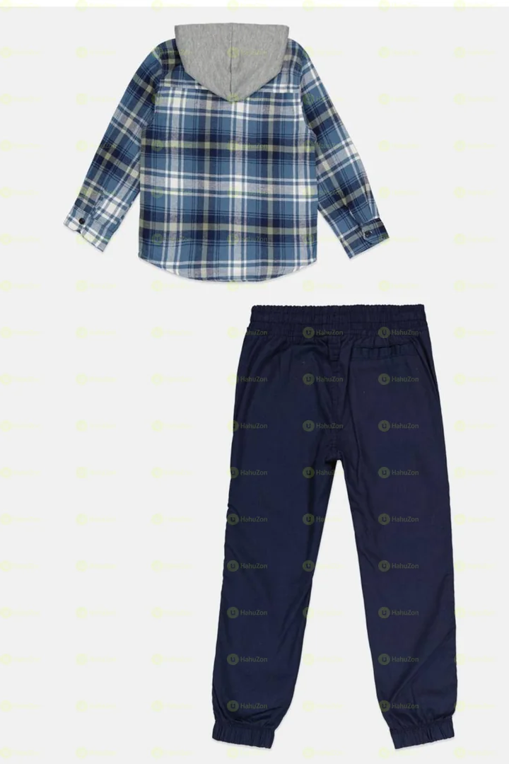 Tony Hawk Kid Boy 2Pc Plaid Jacket Shirt And Joggers Set