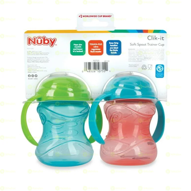 Nuby No-Spill Clik-it Soft Spout Sippy Cup, 10 fl oz