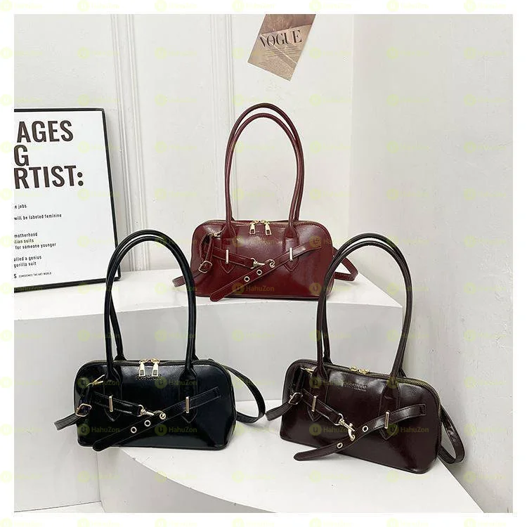 Belt Decor Shoulder Women's Handbag