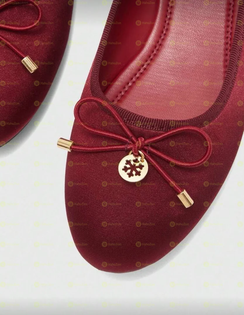 Plain Bow Ballerina Flat Shoes