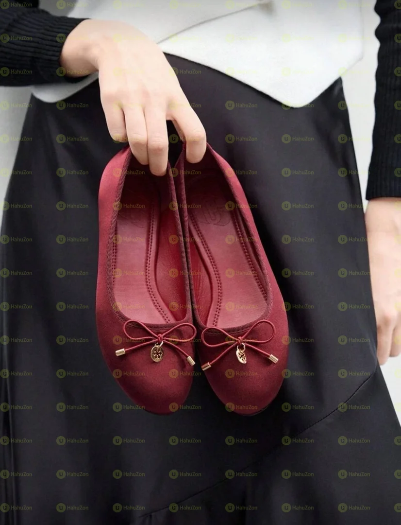 Plain Bow Ballerina Flat Shoes