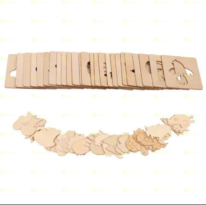 20 Wooden Montessori Stencils For Children