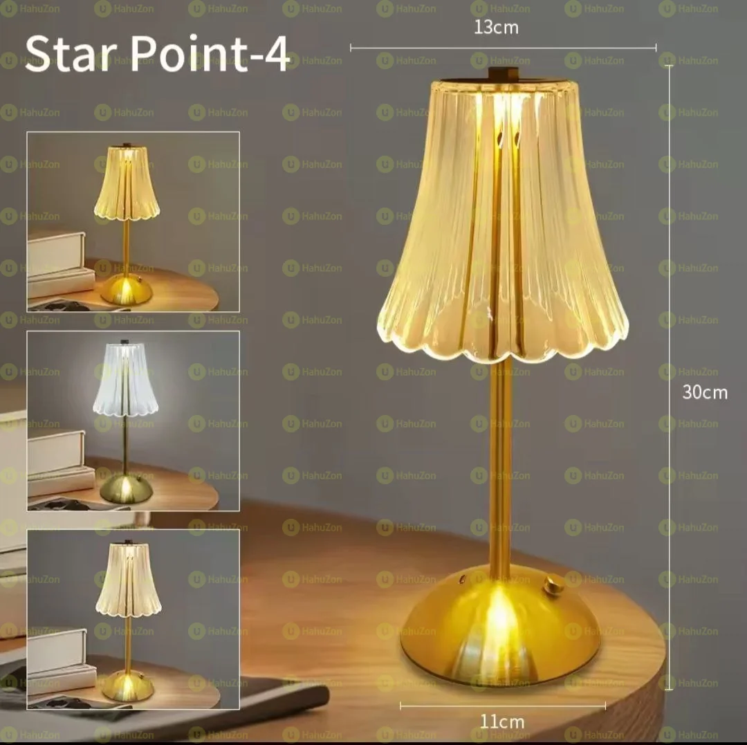 Cordless, Rechargeable Led Crystal Table Lamp