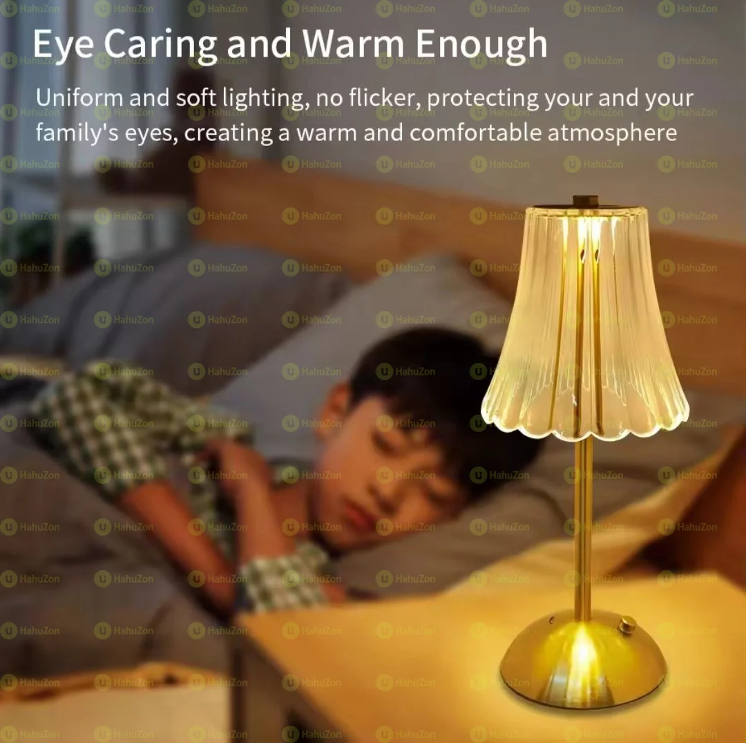 Cordless, Rechargeable Led Crystal Table Lamp