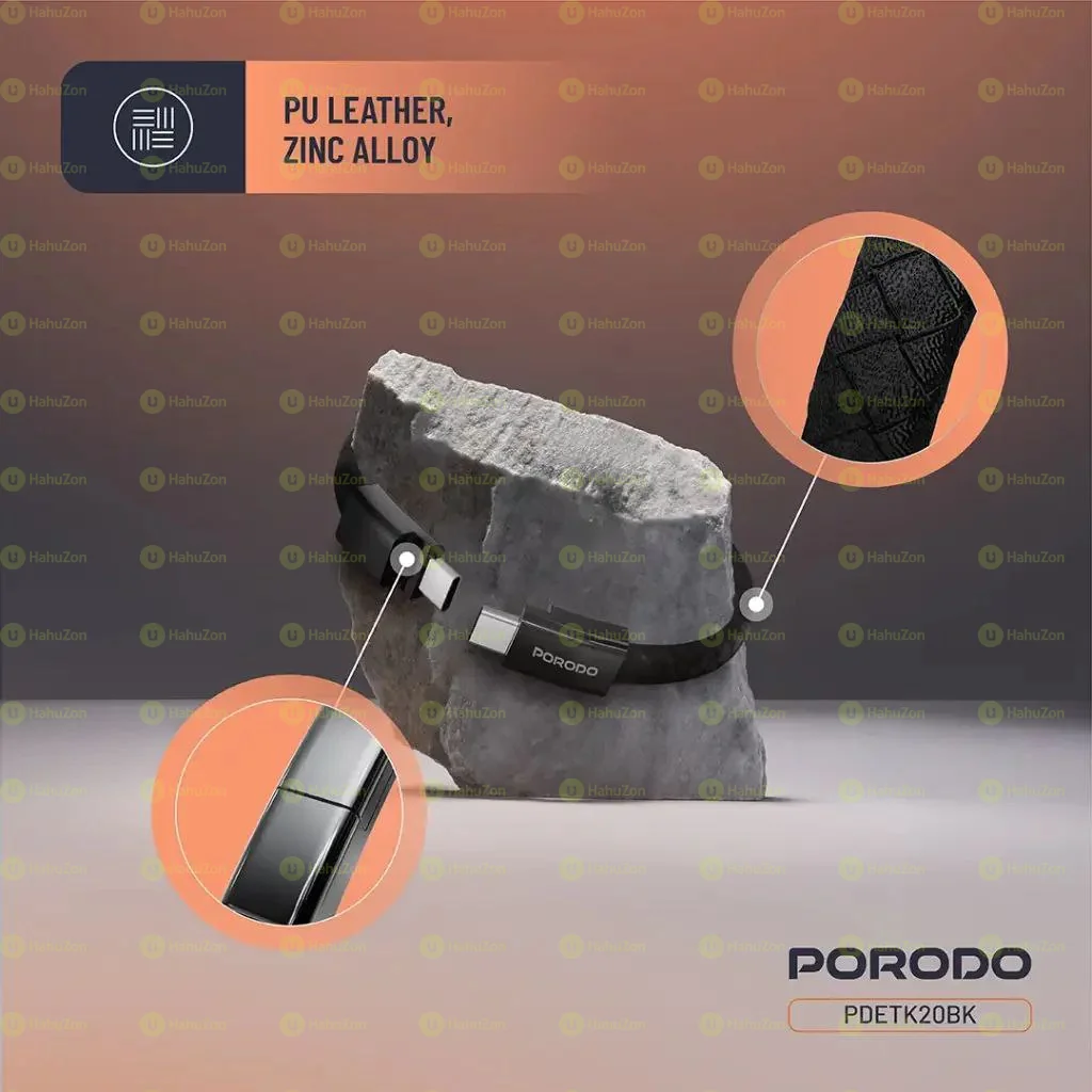 Porodo USB-C to USB-C Wristband Cable