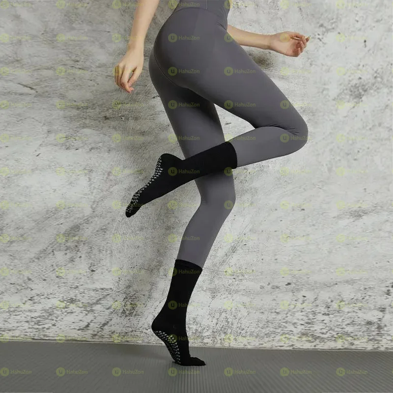 1 Pair Lengthened Sweat-absorbing Non-slip Yoga Five-finger Socks