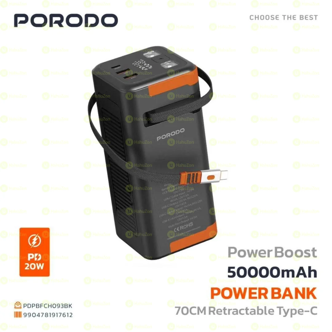 Porodo Power Boost 50000mAh Power Bank