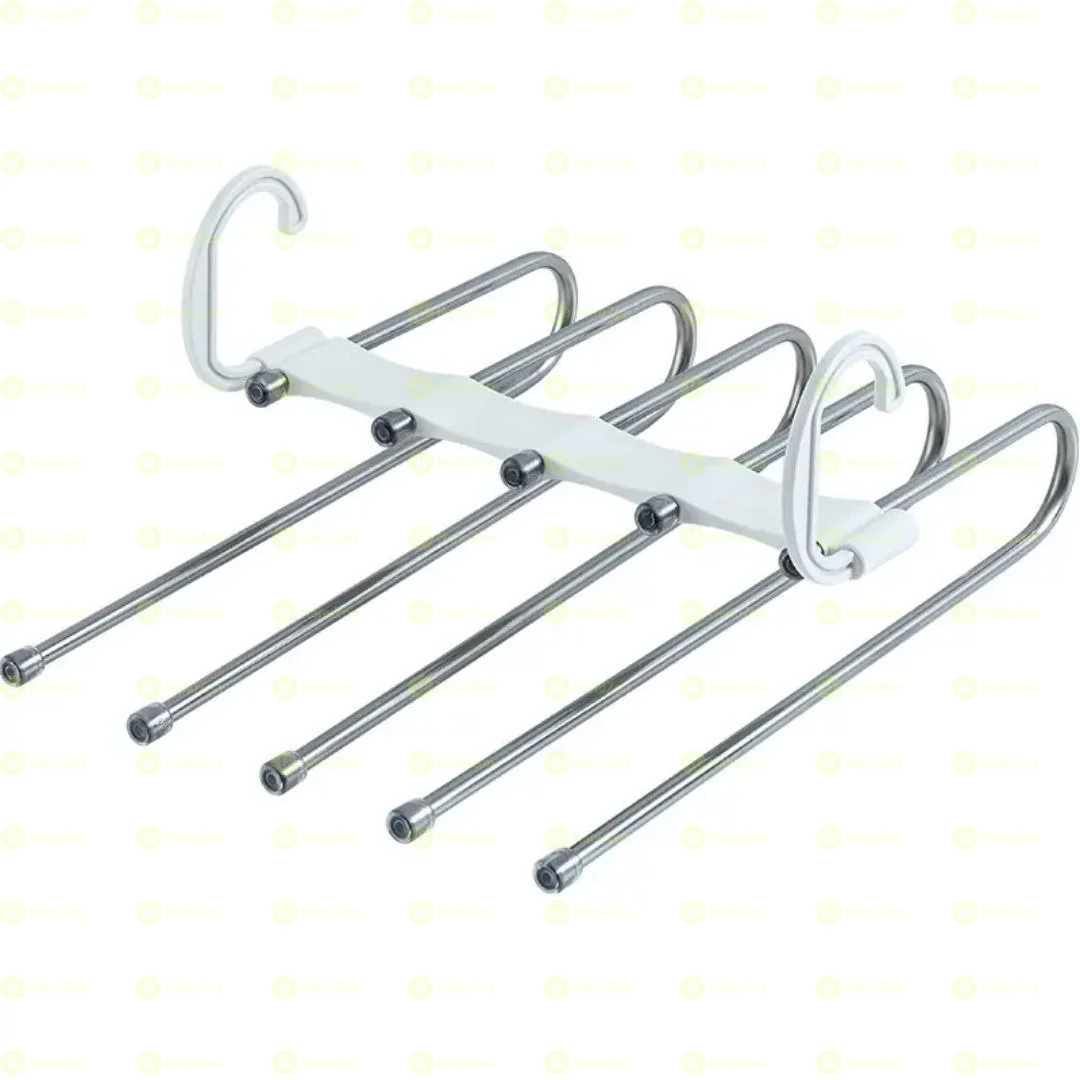 በአንድ ጊዜ አምስት ልብስ የሚሰቅሉበት መስቀያ