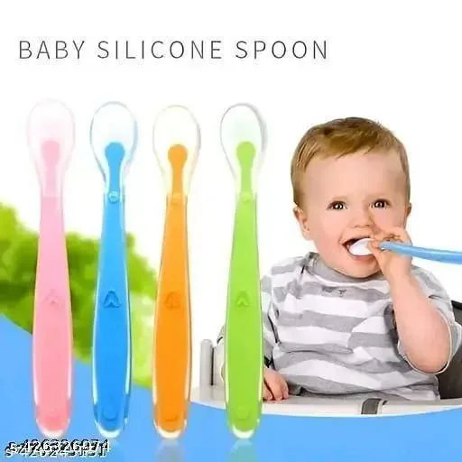 2 pcs Baby Silicone Spoons