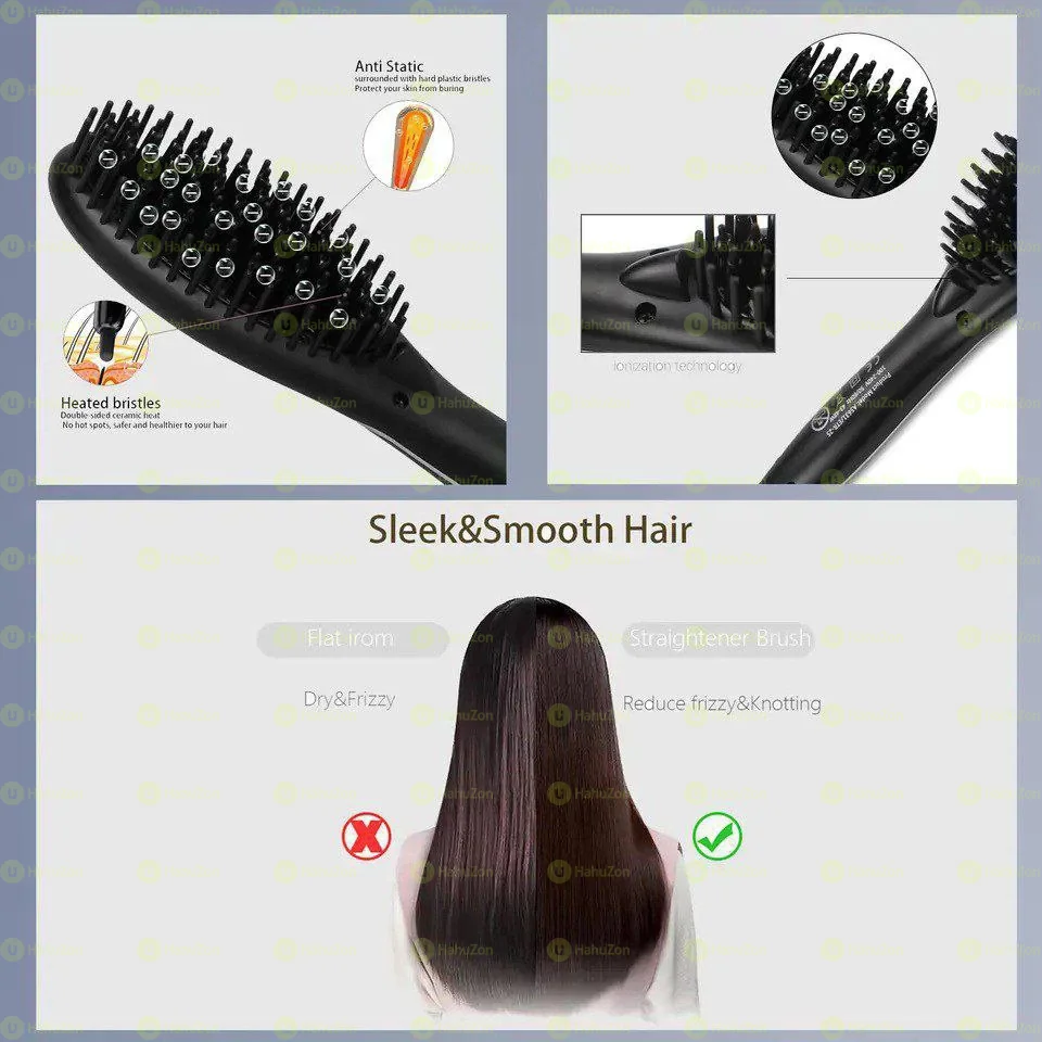 Gemei Professional Hair Straightner Brush