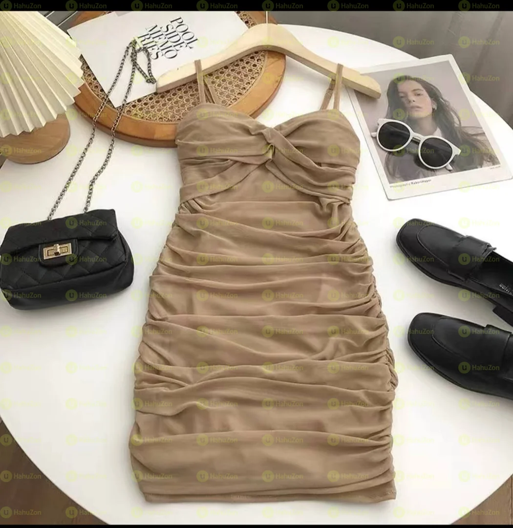 Square Neck Short Sleeve Casual Dress