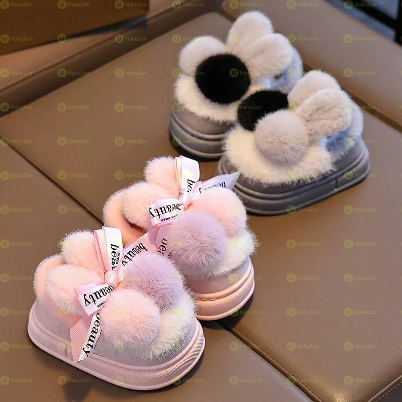 Cute Rabbit Warm Indoor and Outdoor Cotton Shoes