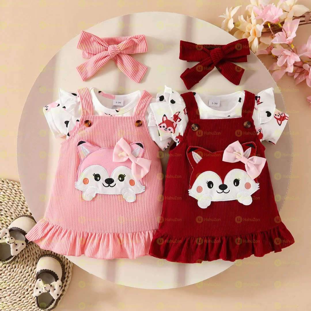 Babygirl Three Piece Set Floral Dress