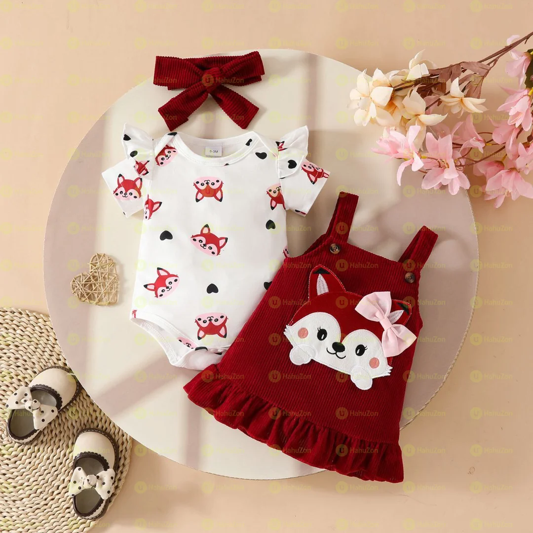 Babygirl Three Piece Set Floral Dress