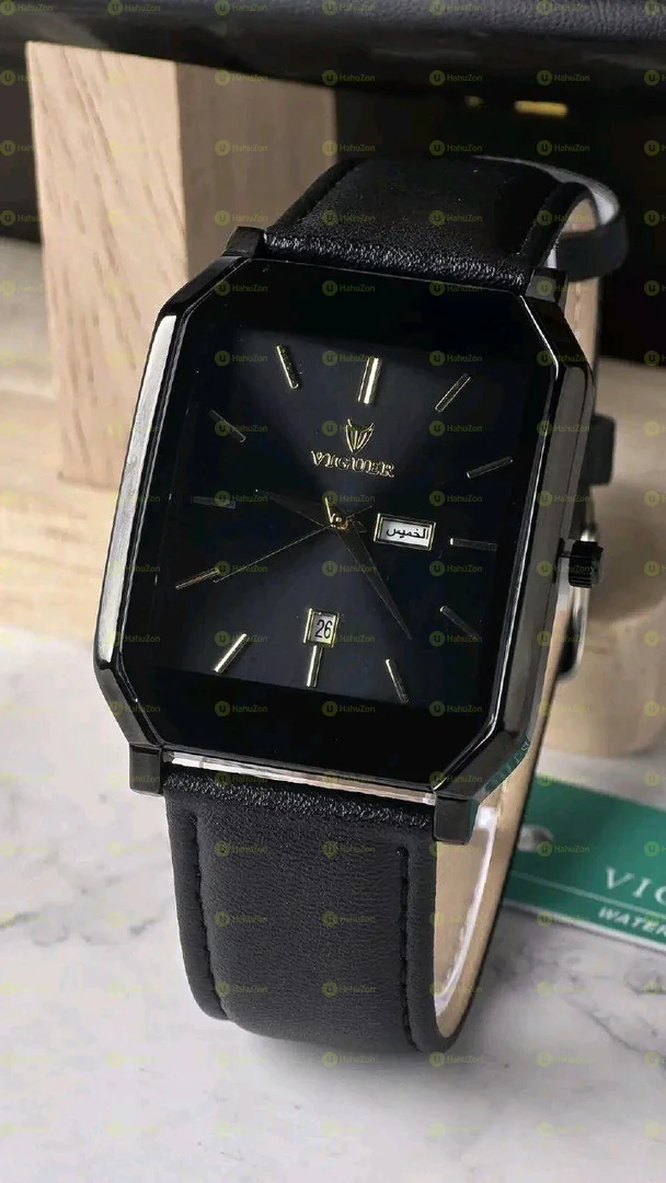 VIGUER Quartz with leather strap Men's Watch