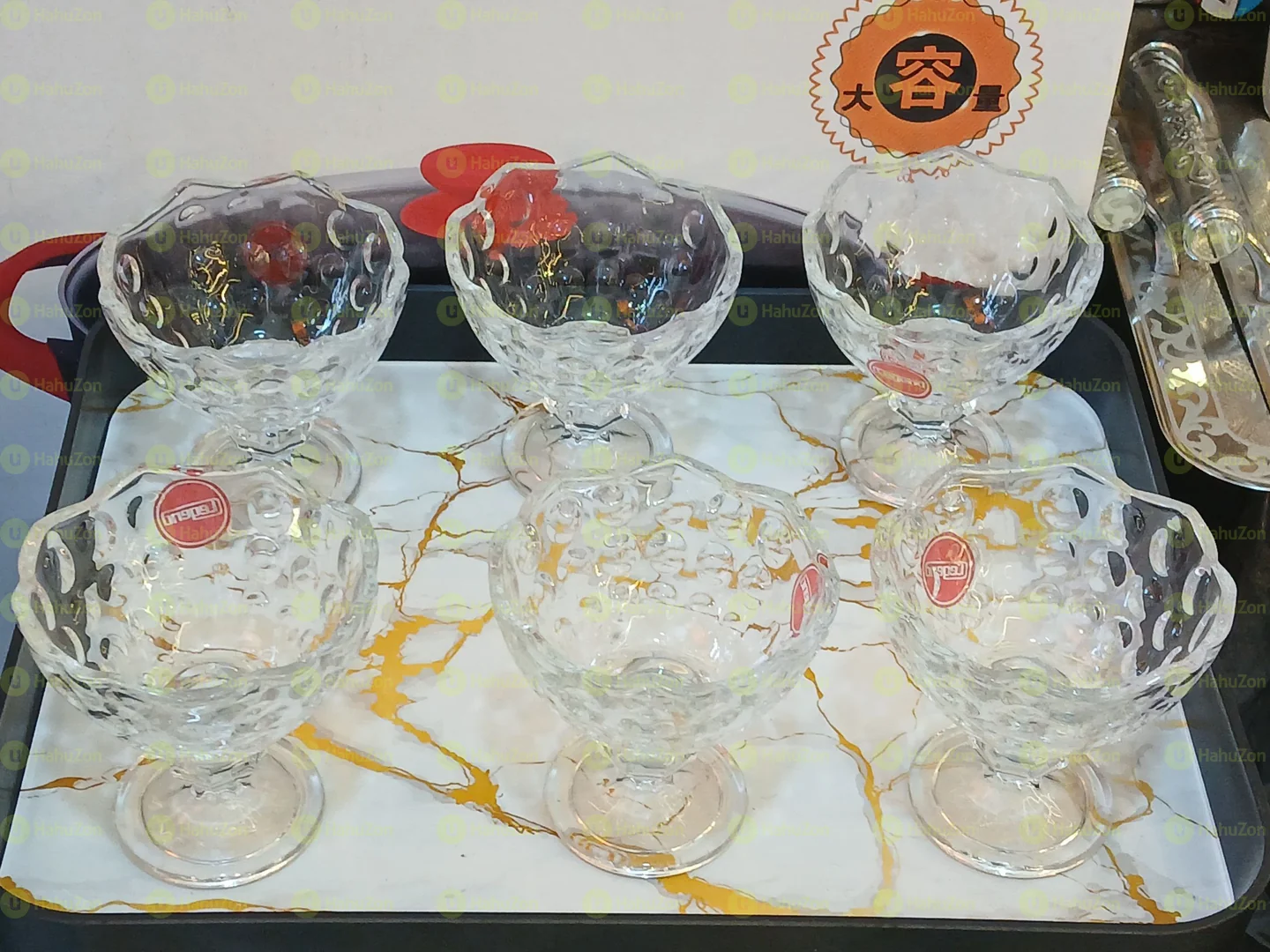 Beautiful Fruit and Ice Cream Glass Set