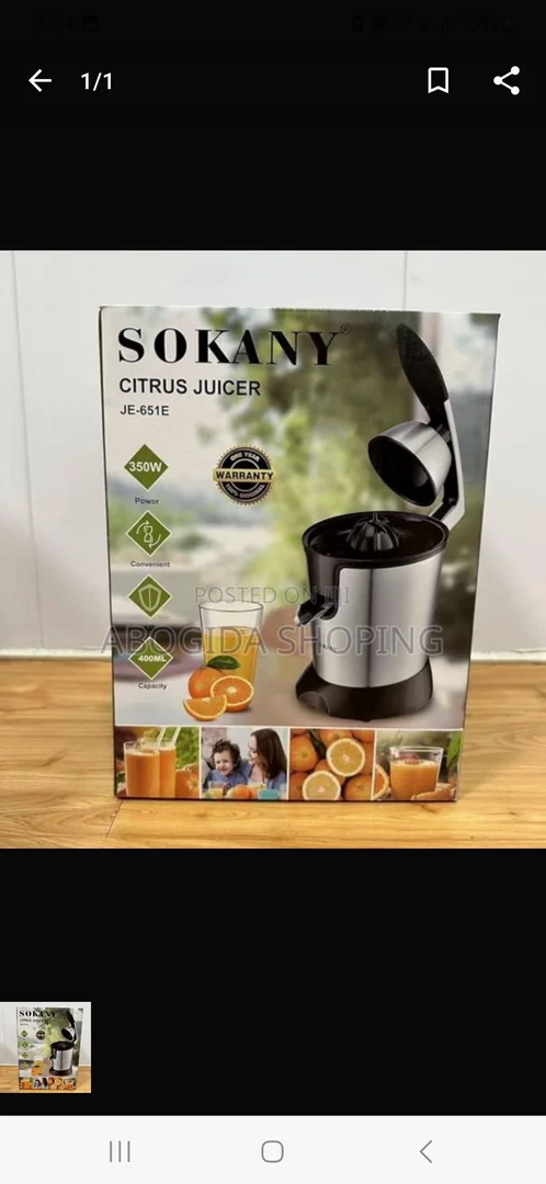 Sokany Electrical Citrus Juicer