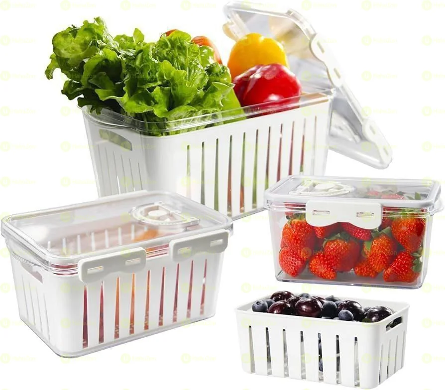 4 Refrigerator Food Storage Box