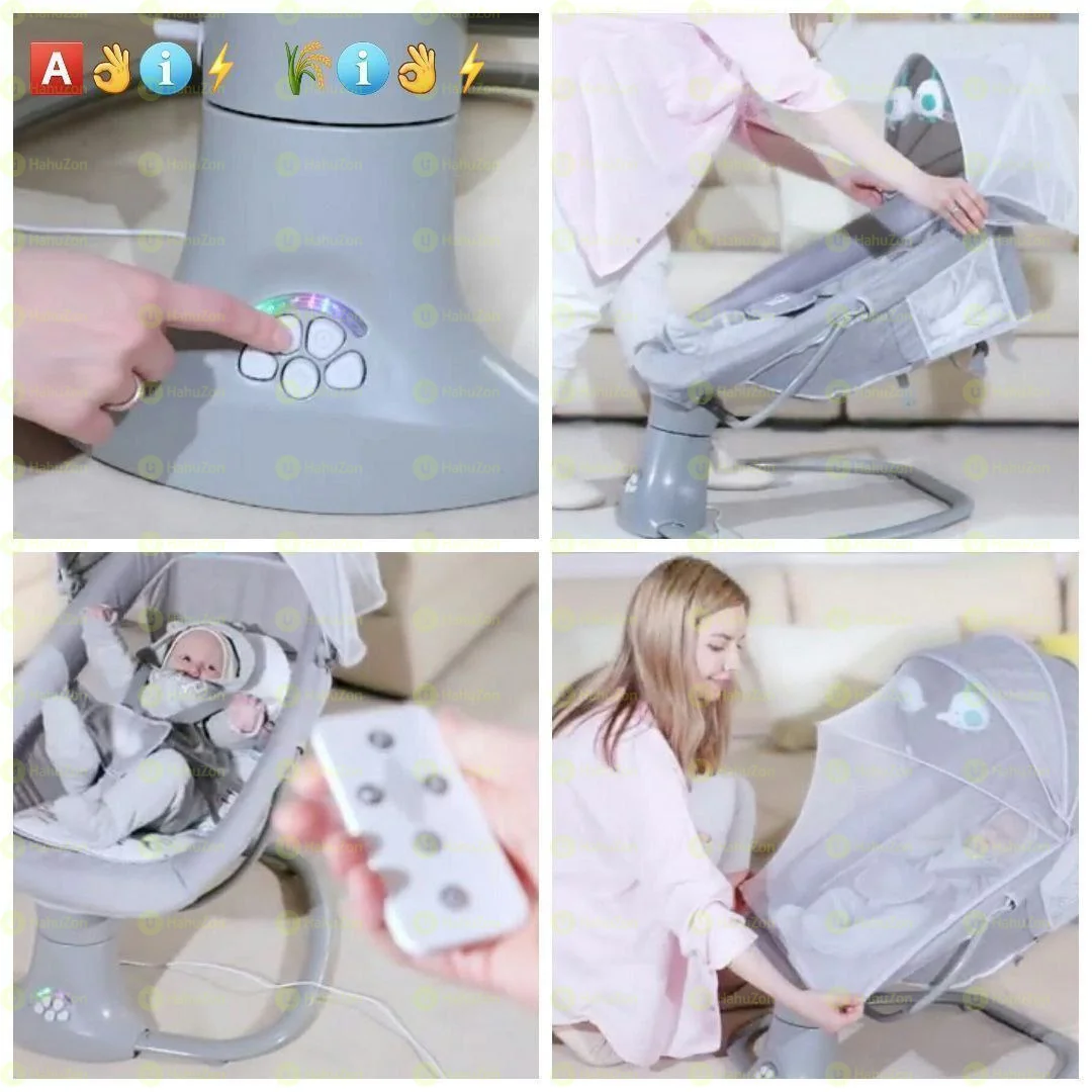 የህፃናት ማስቀመጫ፣ማስተኛ እና ዥዋዥዌ አልጋ በአንድ ላይ