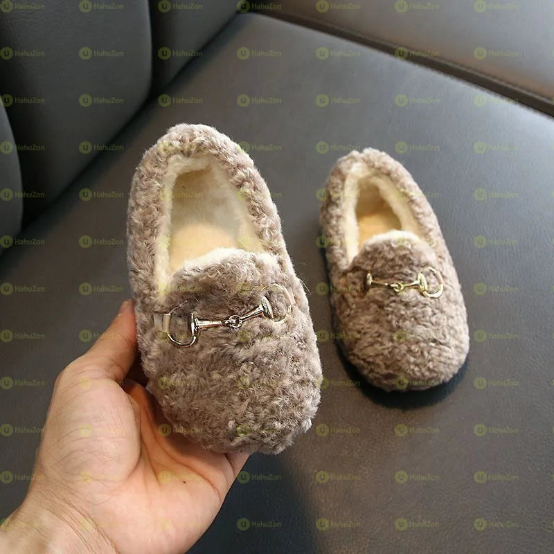 Cute Girls Furry Sandals