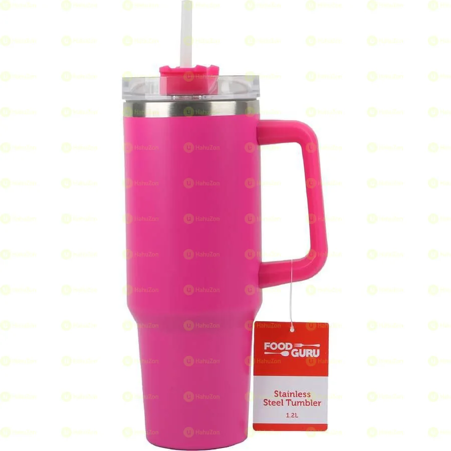 Double Layer Stainless Still Isolated Tumblers With Straw Cup